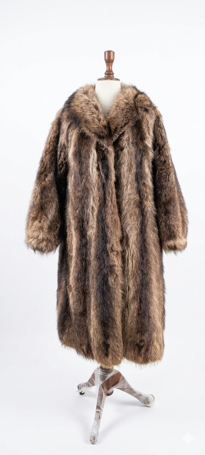 Premium Vintage Long Fur Coat